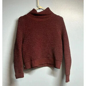 Madewell Burgundy Cowl Neck Sweater